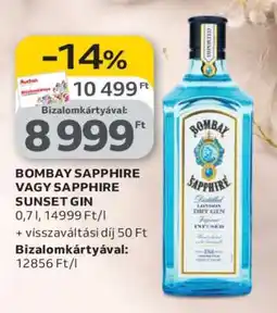 Auchan BOMBAY SAPPHIRE VAGY SAPPHIRE SUNSET GIN ajánlat