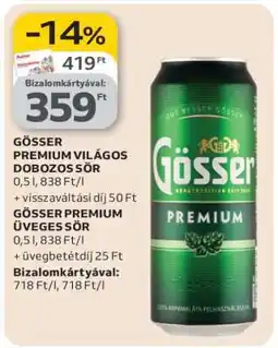 Auchan Gösser Premium Világos Dobozos Sör ajánlat