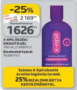Auchan X-EPIL ÉRZÉKI SÍKOSÍTÓ GÉL ajánlat