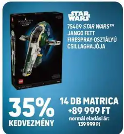 Auchan LEGO 75409 STAR WARS Jango Fett Firespray-osztályú Csillaghajója ajánlat