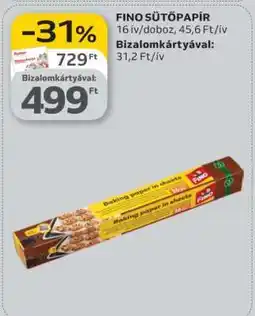 Auchan Fino sütőpapír ajánlat