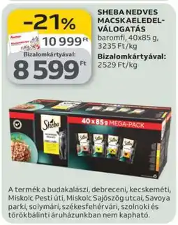 Auchan SHEBA NEDVES MACSKAELEDEL-VÁLOGATÁS ajánlat