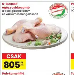 Spar S-BUDGET egész csirkecomb ajánlat
