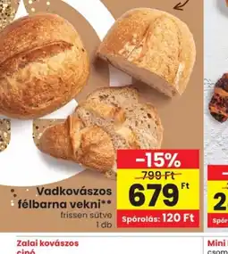 Spar Vadkovászos félbarna vekni ajánlat