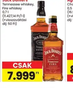 Spar Jack Daniel's Tennessee whiskey ajánlat