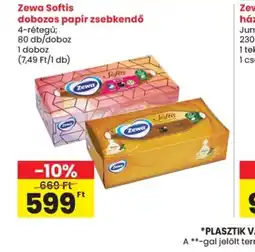 Spar Zewa Softis papír zsebkendő ajánlat