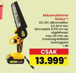 Spar Garden Akkumulátoros fűrész ajánlat