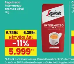 Spar Segafredo Intermezzo szemes kávé ajánlat
