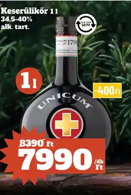 Family Diszkont UNICUM Keserűlikőr ajánlat