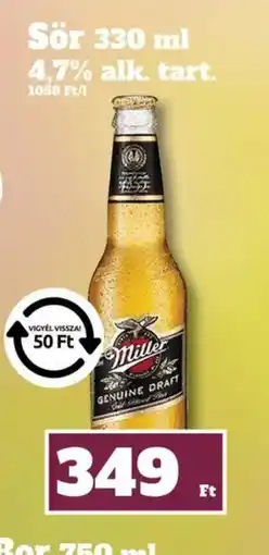 Family Diszkont MILLER Sör ajánlat
