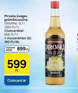 Tesco Piroska üveges gyümölcsszörp ajánlat