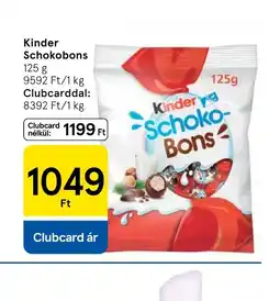 Tesco Kinder Schokobons ajánlat