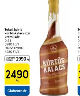 Tesco Tokaj Spirit kürtőskalács likőr ajánlat