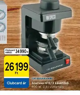 Tesco SZARVASI 612/3 kávéfőző ajánlat