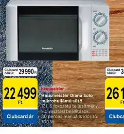 Tesco Hausmeister Diana Solo mikrohullámú sütő ajánlat