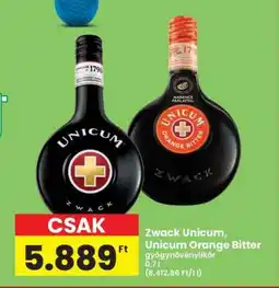 Interspar Zwack Unicum, Unicum Orange Bitter ajánlat