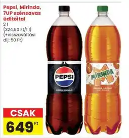 Interspar Pepsi, Mirinda, 7UP szénsavas üdítőital ajánlat