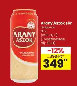 Spar Arany Ászok sör ajánlat