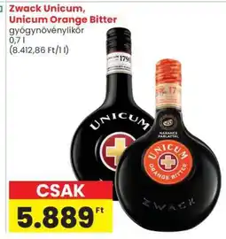Spar Zwack Unicum, Unicum Orange Bitter ajánlat