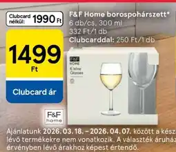Tesco F&F Home borospohárszett ajánlat