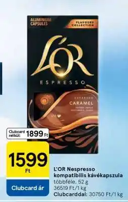 Tesco L'OR Nespresso kompatibilis kávékapszula ajánlat