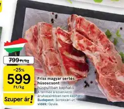 Tesco Friss magyar sertés-húsoscsont ajánlat