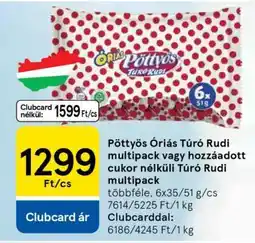 Tesco Pöttyös Óriás Túró Rudi Multipack ajánlat