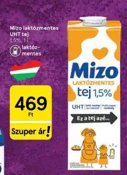 Tesco MIZO Laktózmentes UHT tej ajánlat