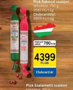Tesco Pick Rákczi szalámi ajánlat