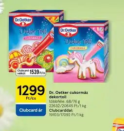 Tesco Dr. Oetker cukormáz dekortoll ajánlat