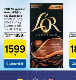 Tesco L'OR Nespresso kávékapszula ajánlat