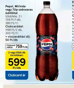 Tesco PEPSI, MIRINDA, 7UP üdítőital ajánlat