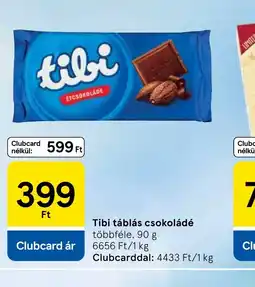 Tesco Tibi táblás csokoládé ajánlat