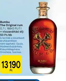 Tesco Bumbu The Original rum ajánlat