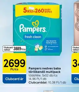 Tesco Pampers nedves baba törlőkendő ajánlat
