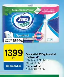 Tesco Zewa Wish&Weg konyhai törlőkendő ajánlat