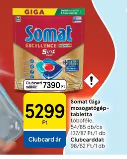 Tesco Somat Giga mosogatgép-tabletta ajánlat