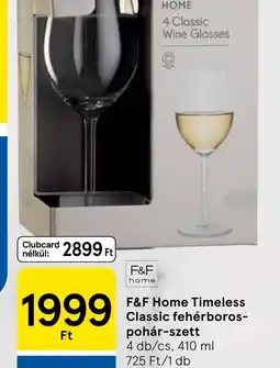 Tesco F&F Home Classic pohár-szett ajánlat