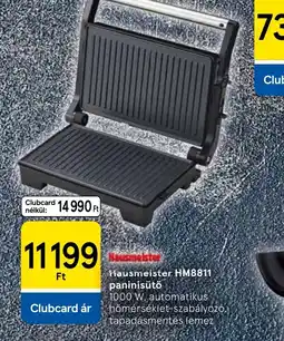 Tesco Hausmeister HM8811 panini sütő ajánlat