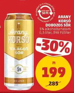 PENNY Arany Korsó Dobozos Sör ajánlat