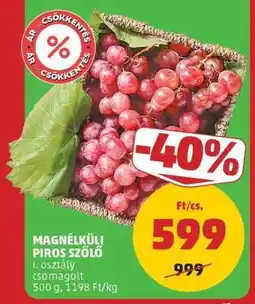PENNY Magnélküli Piros Szőlő ajánlat