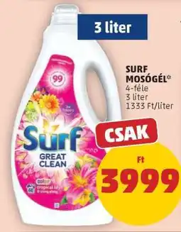 PENNY SURF Mosógél ajánlat