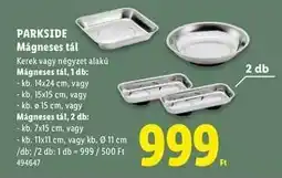 Lidl PARKSIDE Mágneses tál ajánlat