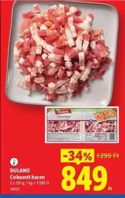 Lidl DULANO Csíkozott bacon ajánlat