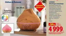 Lidl Livarno Ultrahangos aromalámpa ajánlat