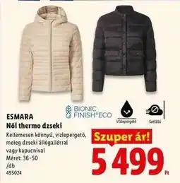 Lidl Esmara Női thermo dzseki ajánlat