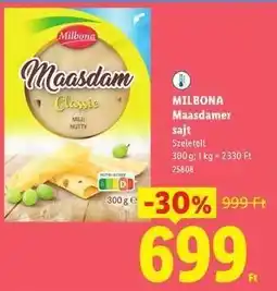 Lidl MILBONA Maasdamer sajt ajánlat