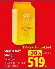 Lidl SNACK DAY Stangli ajánlat