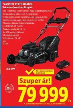 Lidl Parkside Performance Prémium benzines fűnyíró ajánlat
