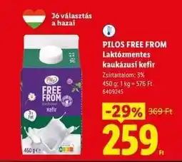 Lidl Pilos Free From Laktózmentes kaukázusi kefir ajánlat